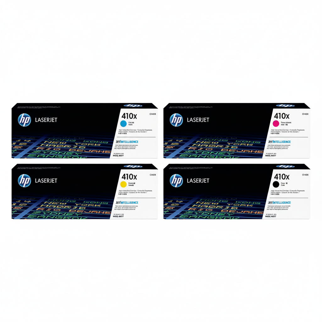 HP 410X High Yield Full Set | HP Laser Toner Cartridges – Black, Cyan, Yellow, Magenta