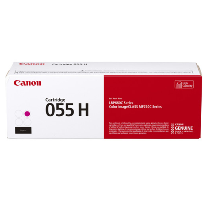 Canon 055 High Yield Laser Toner Cartridges – Black, Cyan, Yellow, Magenta (Individual)